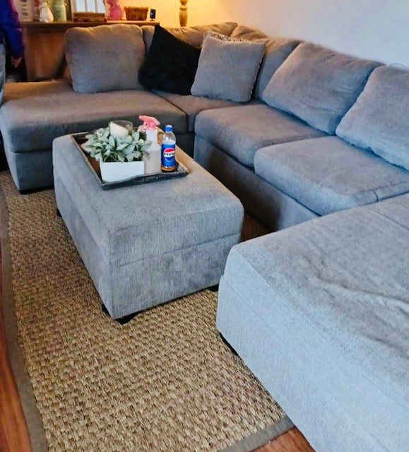 Broyhill 4 Piece Sectional Couch with Ottoman nd Storage - Retails for $1999.99+**