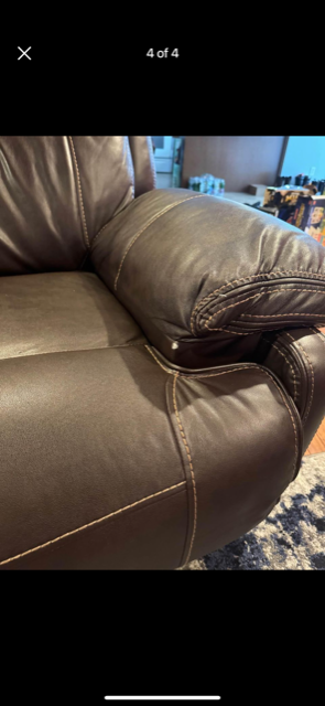 *Free Delivery* Faux Leather Reclining 3 Piece Sectional Couch with Storage and Power Ports