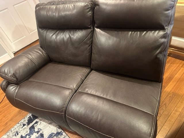 *Free Delivery* Faux Leather Reclining 3 Piece Sectional Couch with Storage and Power Ports