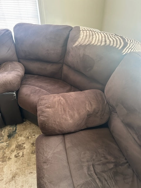 *Free Delivery* 3 Piece Reclining brown Sectional Couch