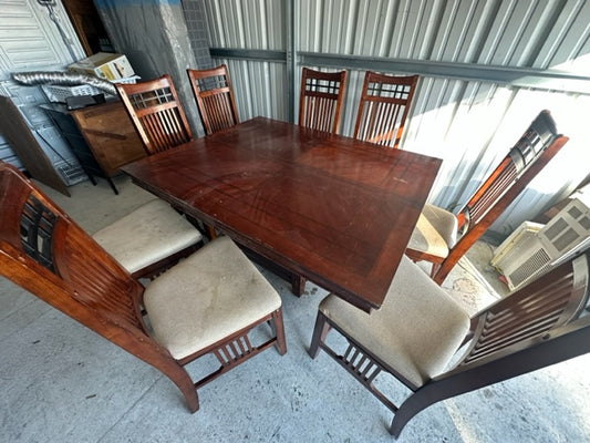 *Free delivery* Chestnut Color dining Room Set with 8 Chairs