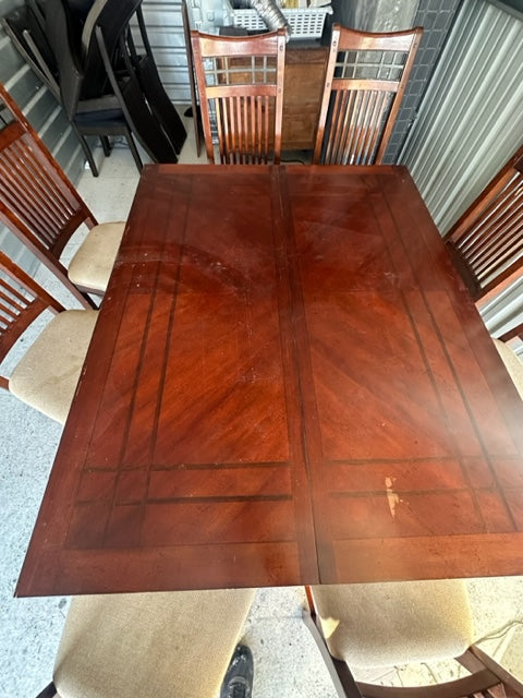 *Free delivery* Chestnut Color dining Room Set with 8 Chairs