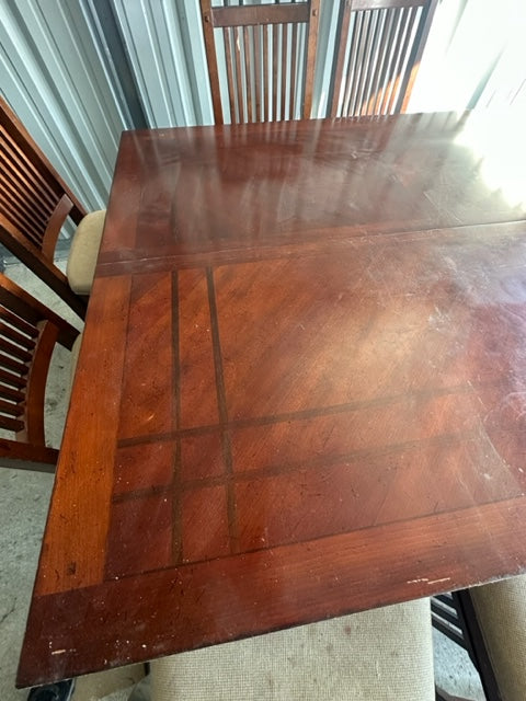 *Free delivery* Chestnut Color dining Room Set with 8 Chairs